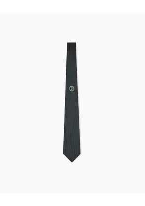 Woven tie in silk