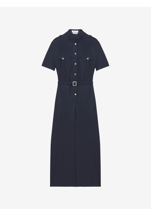McQueen Uniform Midi Dress - Blue - Women - 10