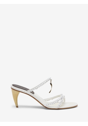 McQueen Rosa Sandal - White - Women - 38.5