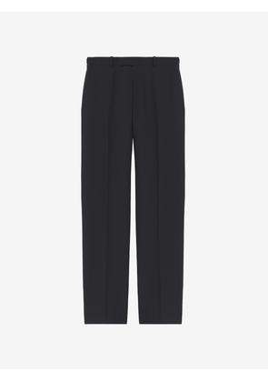 McQueen Wool Mohair Tailored Trousers - Black - Men - 44