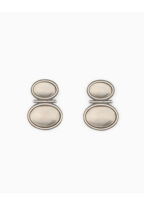 Earrings in tin alloy and brass