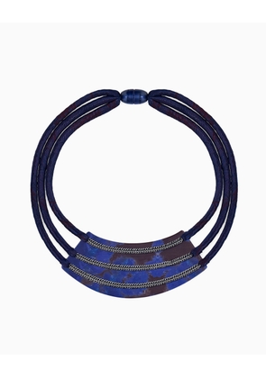 Choker with fabric tubes and resin plate