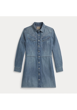 Indigo Denim Western Shirtdress