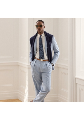Hand-Tailored Linen-Blend Trouser