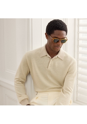 Linen-Cashmere Polo Jumper