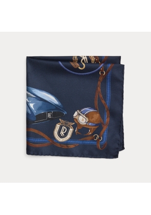 Automobile-Print Silk Pocket Square