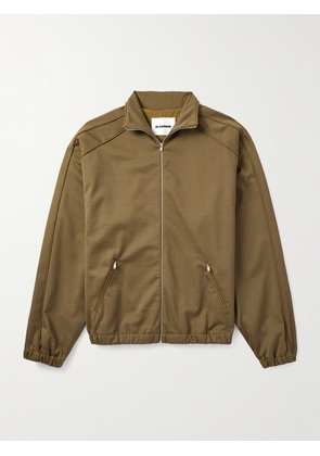 Jil Sander - Oversized Cotton-Blend Jersey Zip-Up Sweatshirt - Men - Brown - IT 46