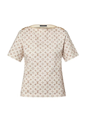 Monogram Print Bateau T-Shirt