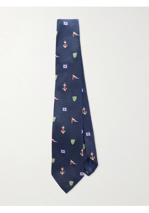 Polo Ralph Lauren - 8cm Embroidered Silk Tie - Men - Blue