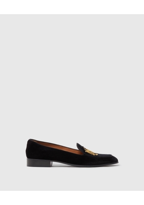 Stella McCartney - Embroidered Velvet Loafers, , Size: 36