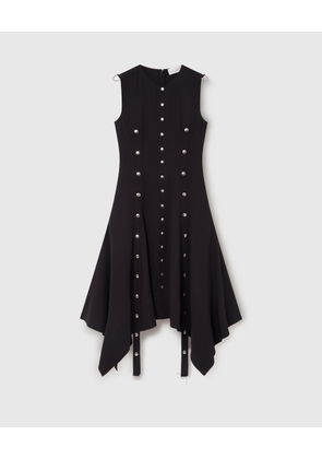 Stella McCartney - Snap-Detail Midi Dress, , Size: 40
