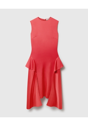Stella McCartney - Draped Satin Midi Dress, , Size: 42