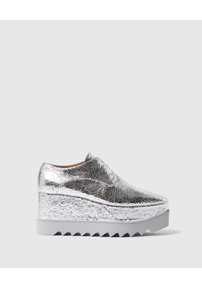 Stella McCartney - Elyse Metallic Crackled Platform Shoes, , Size: 39