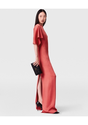 Stella McCartney - Handkerchief Sleeve Satin Dress, , Size: 42