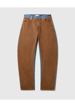 Stella McCartney - Corduroy Panel Curved Jeans, , Size: 29