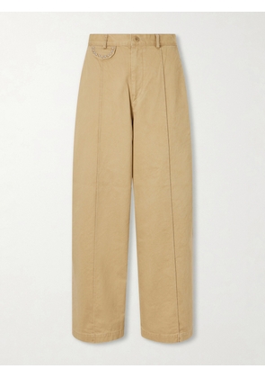 KAPITAL - Boogie Day Straight-Leg Panelled Cotton-Twill Trousers - Men - Neutrals - 1