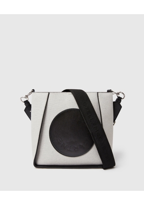Stella McCartney - Logo Square Crossbody Bag, Woman, White/Black