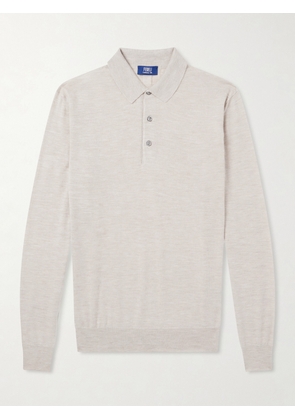 FEDELI - Sportman Cashmere and Silk-Blend Polo Shirt - Men - Gray - IT 46