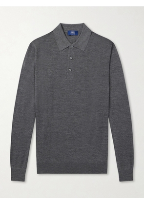 FEDELI - Sportman Cashmere and Silk-Blend Polo Shirt - Men - Gray - IT 46
