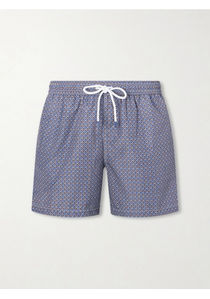 FEDELI - Madeira Printed Straight-Leg Swim Shorts - Men - Blue - XS