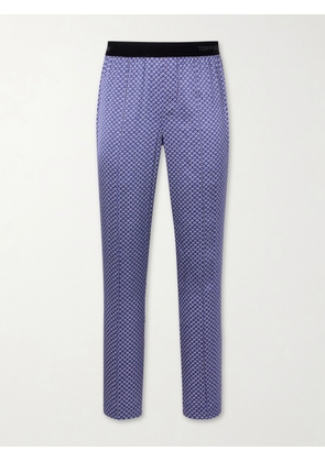 TOM FORD - Printed Silk-Blend Satin Pyjama Trousers - Men - Purple - S