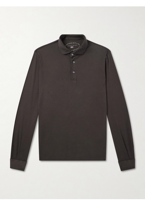 FEDELI - Cotton-Jersey Polo Shirt - Men - Brown - IT 46