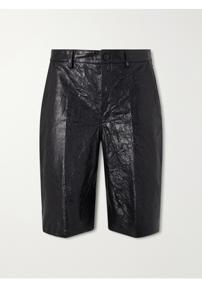 Rick Owens - Straight-Leg Full-Grain Leather Shorts - Men - Black - UK/US 30