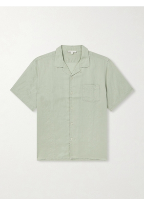 Onia - Convertible-Collar Linen and Lyocell-Blend Shirt - Men - Green - S