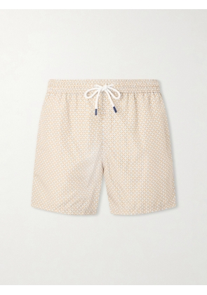 FEDELI - Madeira Printed Straight-Leg Swim Shorts - Men - Orange - XS