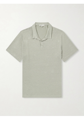 Onia - Shaun Linen-Blend Polo Shirt - Men - Green - S