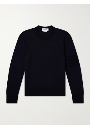Thom Browne - Milano Stitch Wool, Linen and Cotton-Blend Sweater - Men - Blue - 1