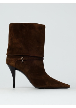SAINT LAURENT Flat Ankle Boot Woman color Brown