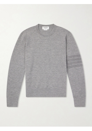 Thom Browne - Milano Stitch Wool, Linen and Cotton-Blend Sweater - Men - Gray - 1