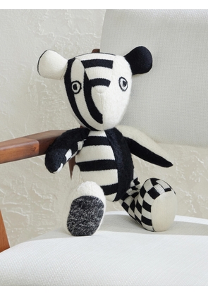 The Elder Statesman - Elder Striped Cashmere Teddy Bear - Men - Black