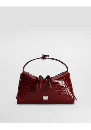 Dolce & Gabbana Vittoria Alligator Crossbody Bag - Man Collection Red Onesize