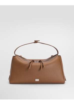 Dolce & Gabbana Vittoria Calfskin Crossbody Bag - Man Crossbody Bags Brown Onesize