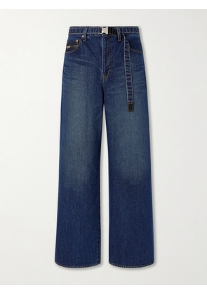 Sacai - Belted Wide-Leg Jeans - Men - Blue - 1