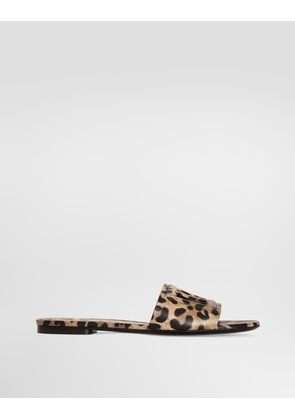 Dolce & Gabbana Ciabatta Flat - Woman Slides And Mules Animal Print 37.5