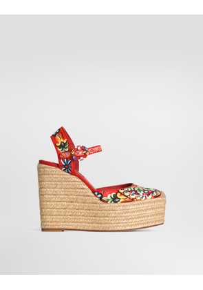 Dolce & Gabbana Sandalo Zeppa - Woman Sandals And Wedges Multicolor 37.5