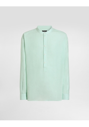 Dolce & Gabbana Camicia - Man Shirts Azure Linen 37