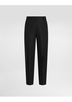 Dolce & Gabbana Linen Trousers - Man Pants And Shorts Black Linen 44
