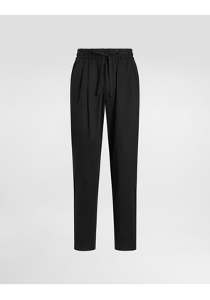 Dolce & Gabbana Cotton Gabardine Jogging Trousers - Man Pants And Shorts Black 52