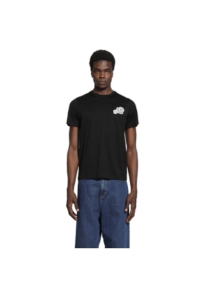 Double Logo Patch Cotton T-Shirt