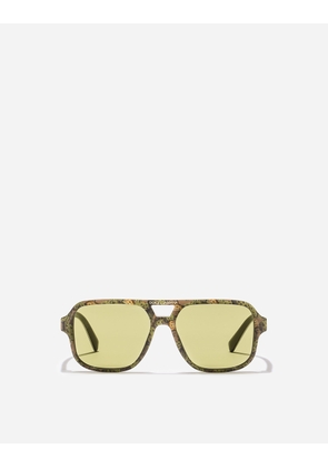 Dolce & Gabbana Dg Mini Me Sunglasses - Man Sunglasses Print Green Figs Onesize