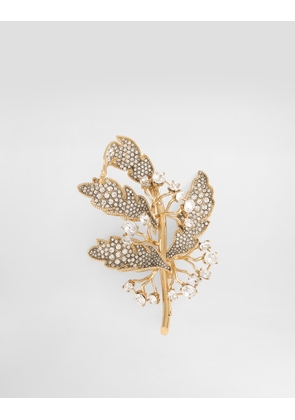 Dolce & Gabbana Leaf Brooch - Man Bijoux Gold Metal Pz