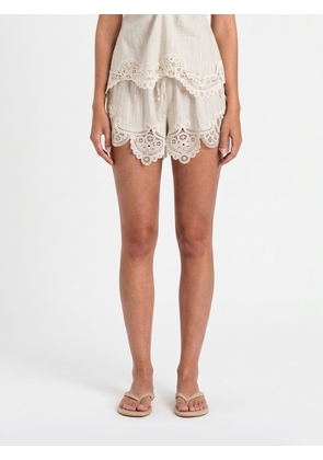 TWINSET U & B Shorts Woman color Yellow Cream