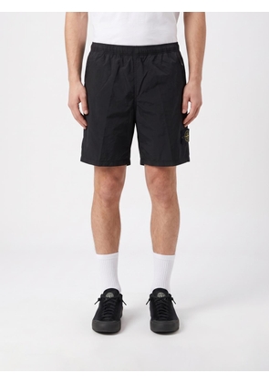 STONE ISLAND Shorts Men color Black