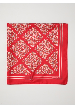 COCCINELLE Square Silk Scarf with All-Over Floral Print