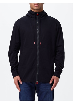 KITON Hooded Cotton Zip-Up Jumper with an Enameled Logo