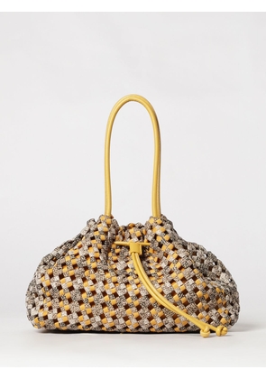 BORBONESE La Nido Check Pattern Shoulder Bag in Woven Recycled Nylon